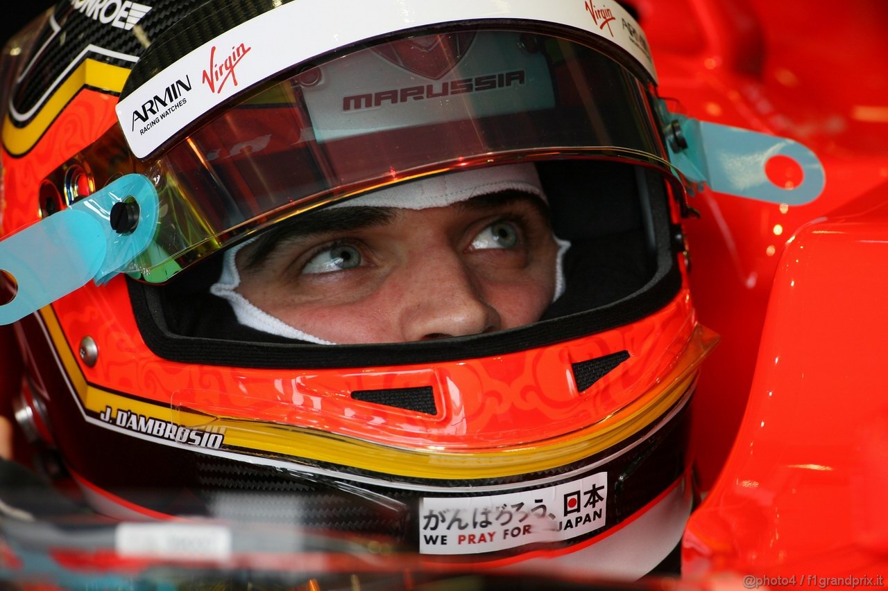 GP AUSTRALIA, 25.03.2011- Prove Libere 1, Venerdi', Jerome D'Ambrosio (BEL), Marussia Virgin Racing VR-02 