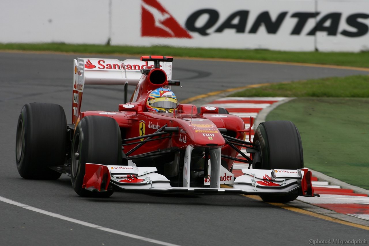 GP AUSTRALIA, 25.03.2011- Prove Libere 1, Venerdi', Fernando Alonso (ESP), Ferrari, F-150 Italia 