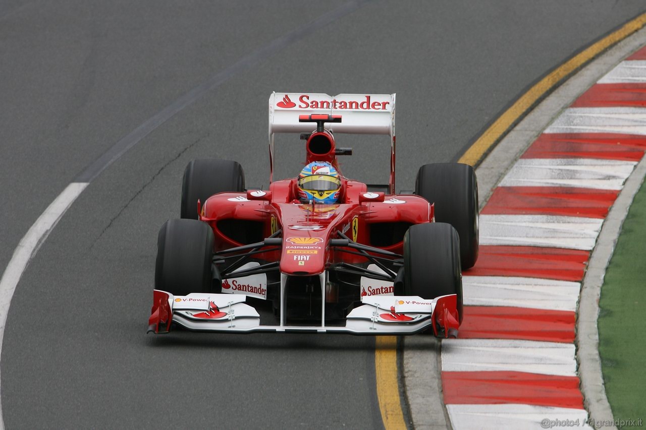 GP AUSTRALIA, 25.03.2011- Prove Libere 1, Venerdi', Fernando Alonso (ESP), Ferrari, F-150 Italia 