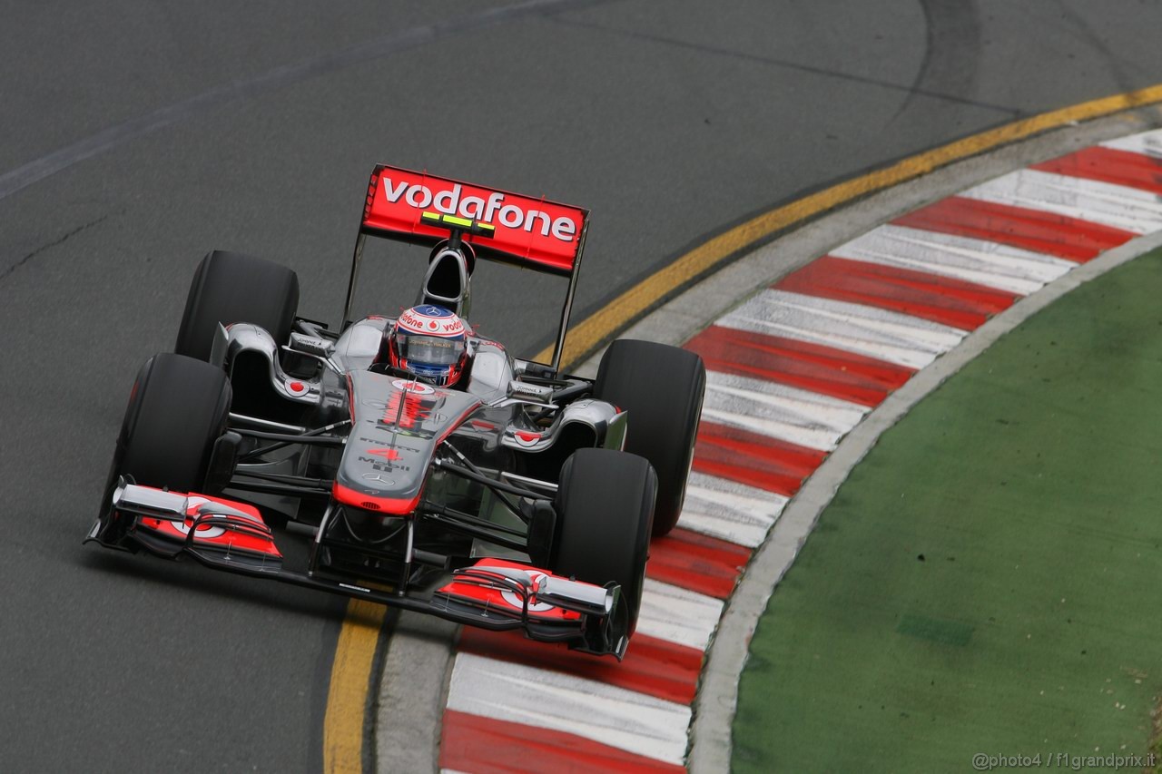 GP AUSTRALIA, 25.03.2011- Prove Libere 1, Venerdi', Jenson Button (GBR), McLaren  Mercedes, MP4-26 