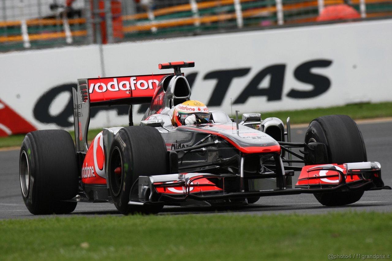 GP AUSTRALIA, 25.03.2011- Prove Libere 1, Venerdi', Lewis Hamilton (GBR), McLaren  Mercedes, MP4-26 