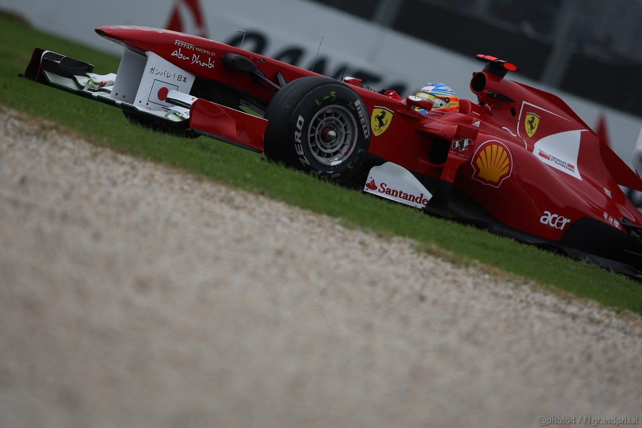 GP AUSTRALIA, 25.03.2011- Prove Libere 1, Venerdi', Fernando Alonso (ESP), Ferrari, F-150 Italia 