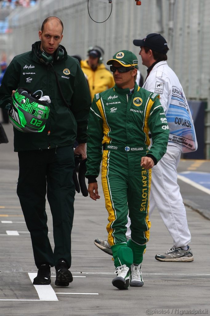 GP AUSTRALIA, 25.03.2011- Prove Libere 1, Venerdi', Heikki Kovalainen (FIN), Team Lotus, TL11 
