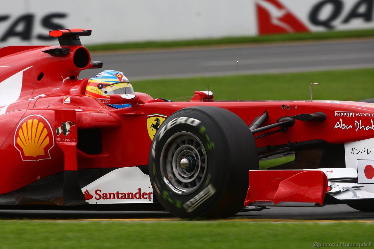 GP AUSTRALIA, 25.03.2011- Prove Libere 1, Venerdi', Fernando Alonso (ESP), Ferrari, F-150 Italia 