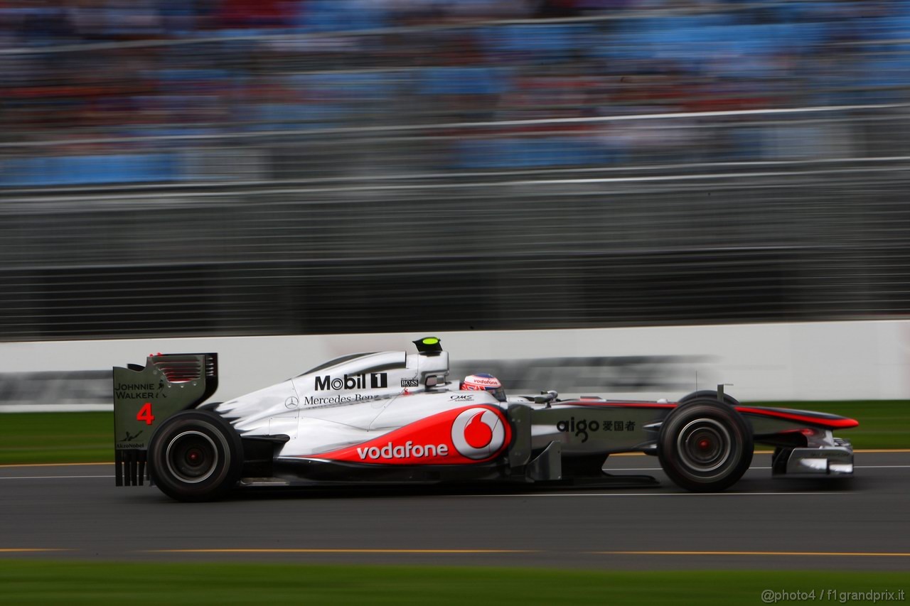 GP AUSTRALIA, 25.03.2011- Prove Libere 1, Venerdi', Jenson Button (GBR), McLaren  Mercedes, MP4-26 