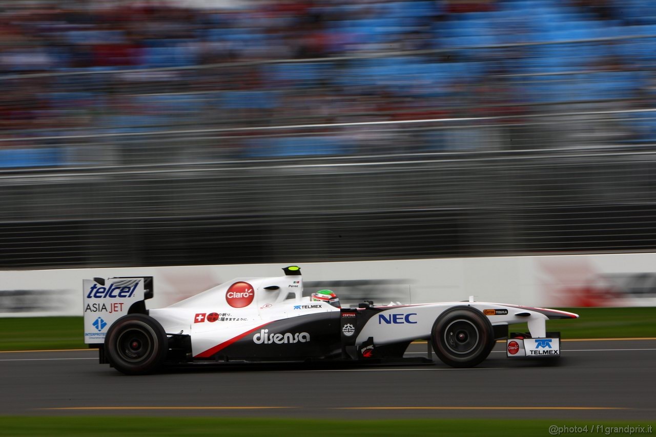 GP AUSTRALIA, 25.03.2011- Prove Libere 1, Venerdi', Sergio Pérez (MEX), Sauber F1 Team C30 