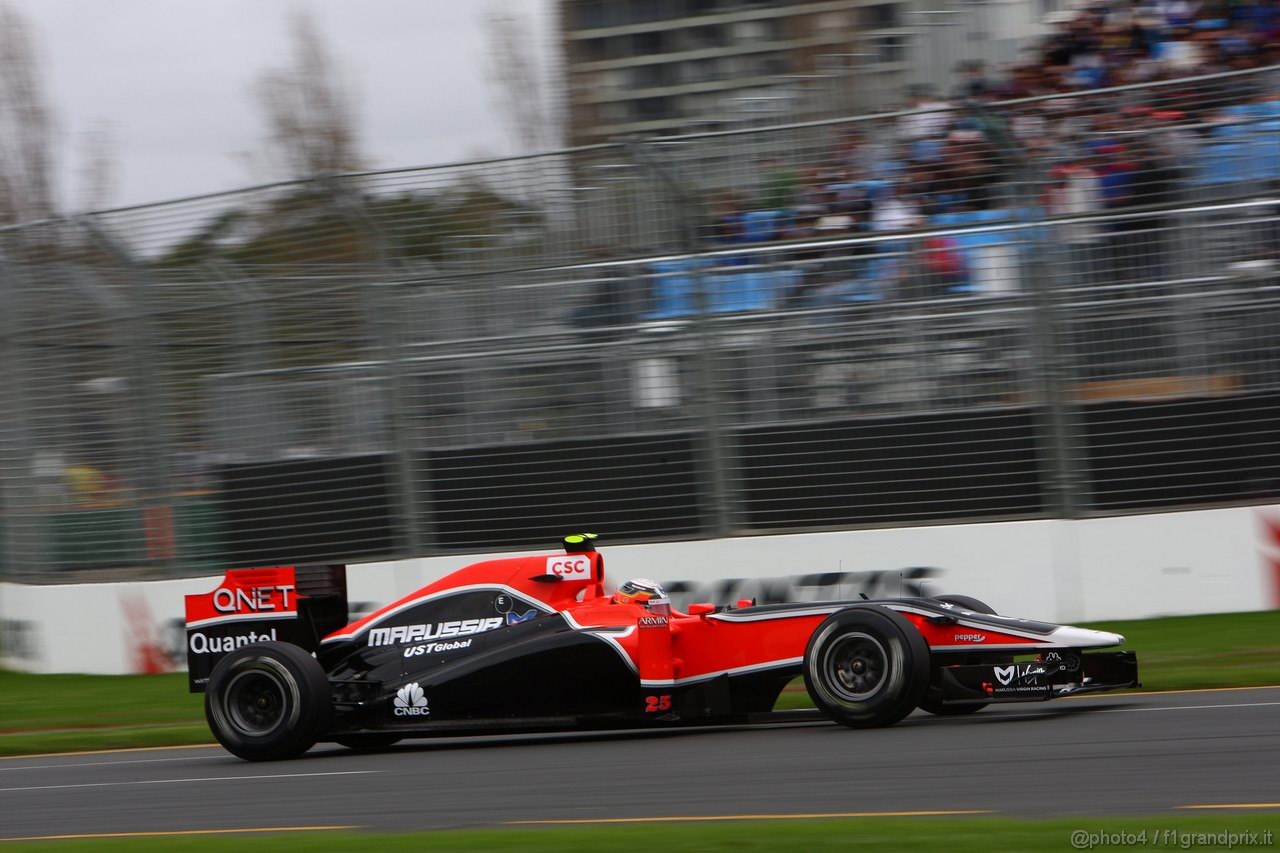 GP AUSTRALIA, 25.03.2011- Prove Libere 1, Venerdi', Jerome D'Ambrosio (BEL), Marussia Virgin Racing VR-02 