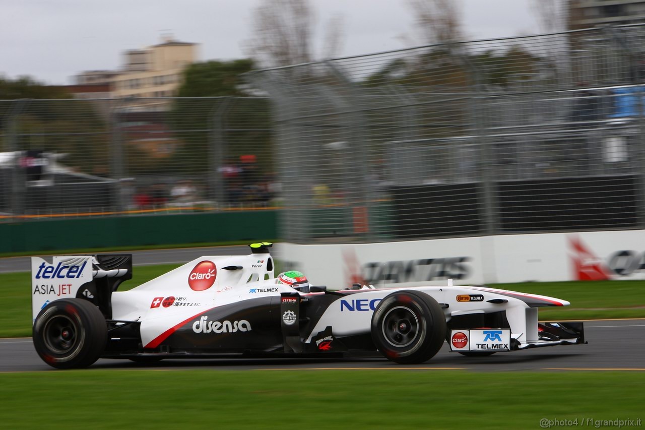 GP AUSTRALIA, 25.03.2011- Prove Libere 1, Venerdi', Sergio Pérez (MEX), Sauber F1 Team C30 