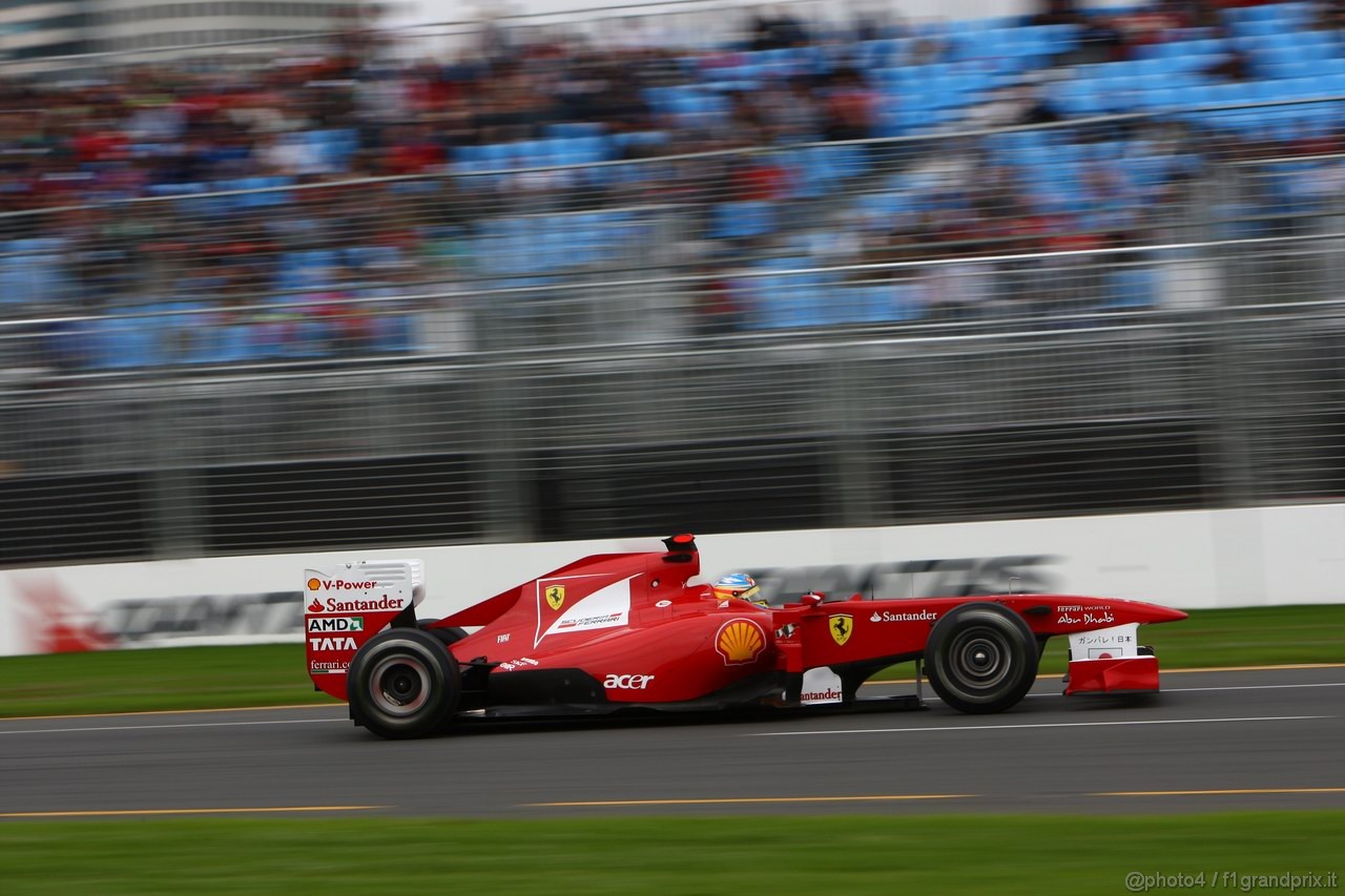 GP AUSTRALIA, 25.03.2011- Prove Libere 1, Venerdi', Fernando Alonso (ESP), Ferrari, F-150 Italia 
