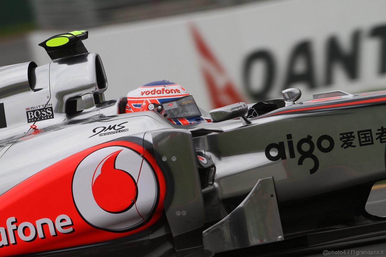GP AUSTRALIA, 25.03.2011- Prove Libere 1, Venerdi', Jenson Button (GBR), McLaren  Mercedes, MP4-26 