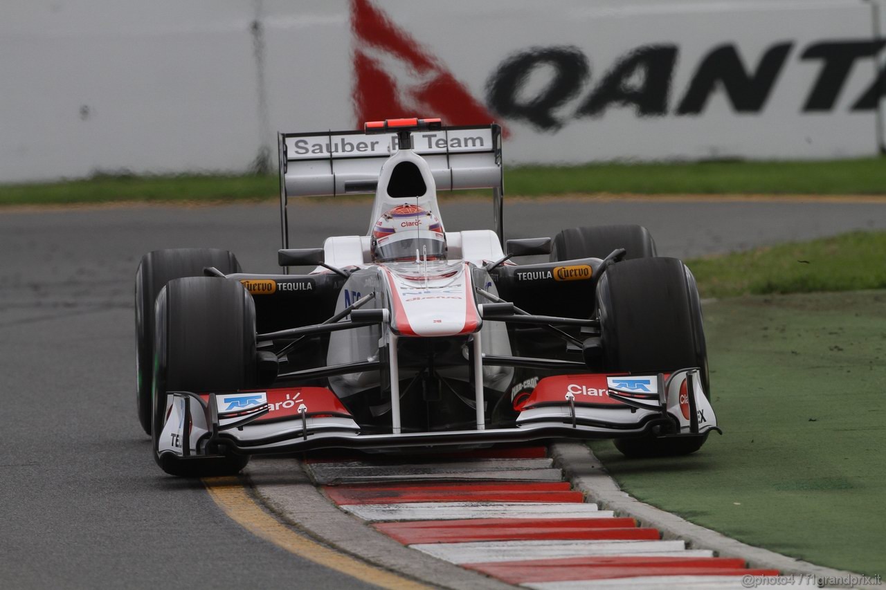 GP AUSTRALIA, 25.03.2011- Prove Libere 2, Venerdi', Kamui Kobayashi (JAP), Sauber F1 Team C30 