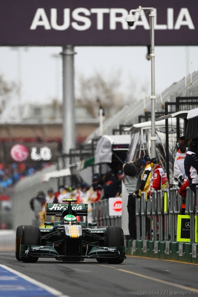 GP AUSTRALIA, 25.03.2011- Prove Libere 2, Venerdi', Heikki Kovalainen (FIN), Team Lotus, TL11 