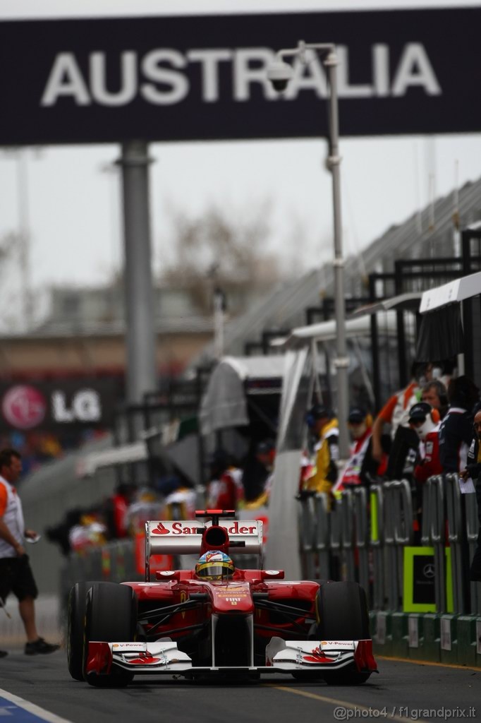 GP AUSTRALIA, 25.03.2011- Prove Libere 2, Venerdi', Fernando Alonso (ESP), Ferrari, F-150 Italia 