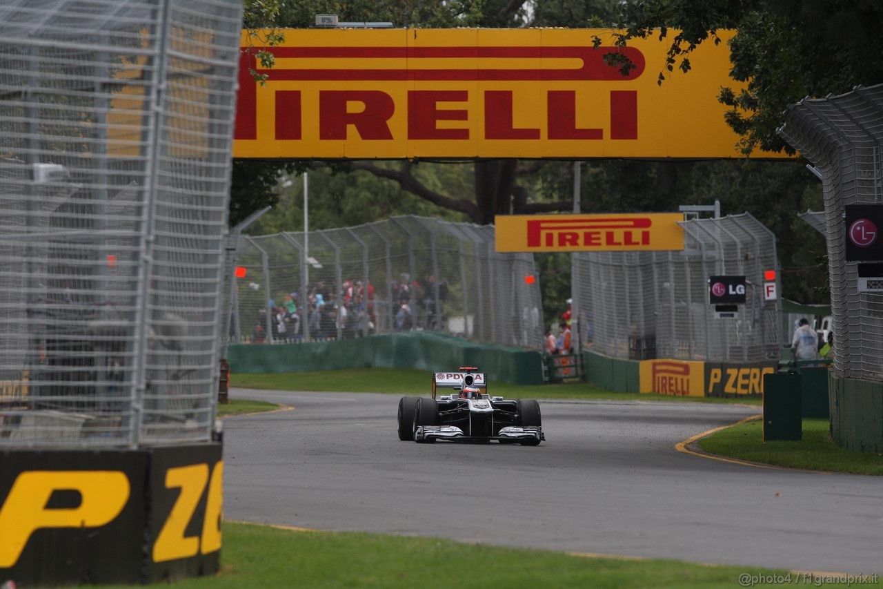 GP AUSTRALIA, 25.03.2011- Prove Libere 2, Venerdi', Rubens Barrichello (BRA), Williams FW33 