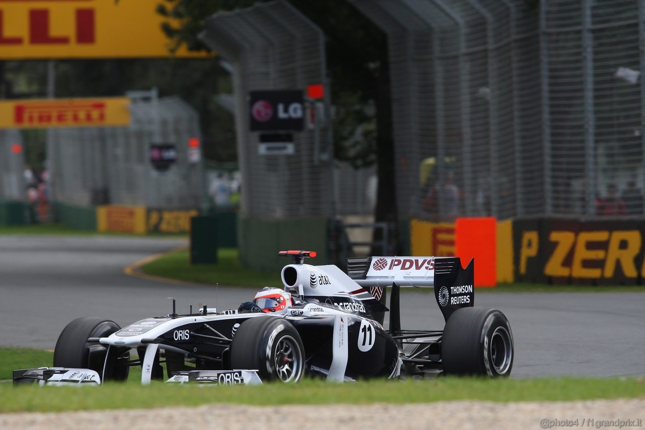GP AUSTRALIA, 25.03.2011- Prove Libere 2, Venerdi', Rubens Barrichello (BRA), Williams FW33 