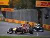 GP AUSTRALIA, 25.03.2011- Prove Libere 2, Venerdi', Mark Webber (AUS), Red Bull Racing, RB7 davanti a Michael Schumacher (GER), Mercedes GP Petronas F1 Team, MGP W02 