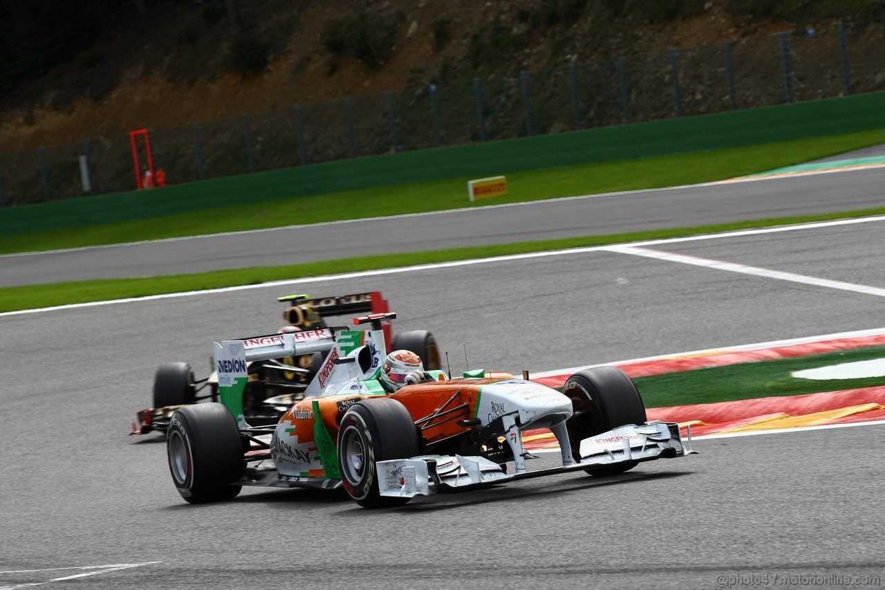 GP BELGIO, 28.08.2011- Gara, Adrian Sutil (GER), Force India F1 Team, VJM04 