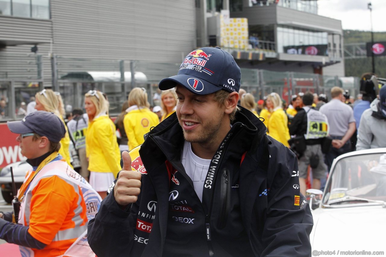 GP BELGIO, 28.08.2011- Gara, Sebastian Vettel (GER), Red Bull Racing, RB7 vincitore 