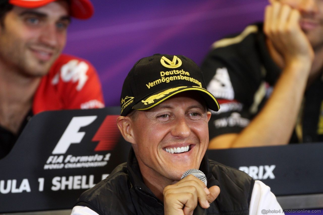 GP BELGIO, 25.08.2011- Conferenza Stampa, Michael Schumacher (GER), Mercedes GP Petronas F1 Team, MGP W02 