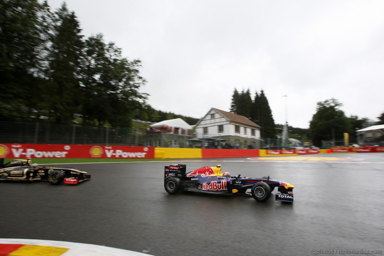 GP BELGIO, 27.08.2011- Prove Libere 3, Sabato, Mark Webber (AUS), Red Bull Racing, RB7 