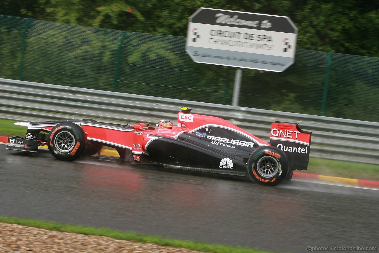 GP BELGIO, 27.08.2011- Prove Libere 3, Sabato, Jerome D'Ambrosio (BEL), Marussia Virgin Racing VR-02 