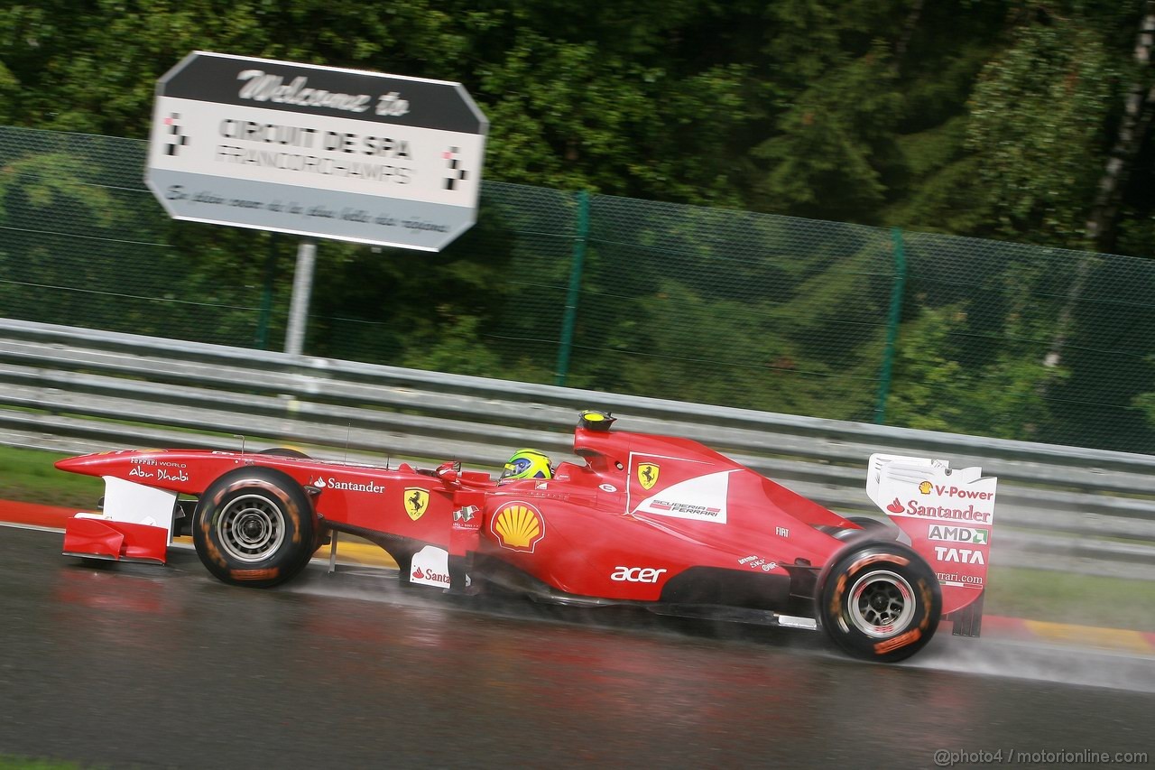 GP BELGIO, 27.08.2011- Prove Libere 3, Sabato, Felipe Massa (BRA), Ferrari, F-150 Italia 