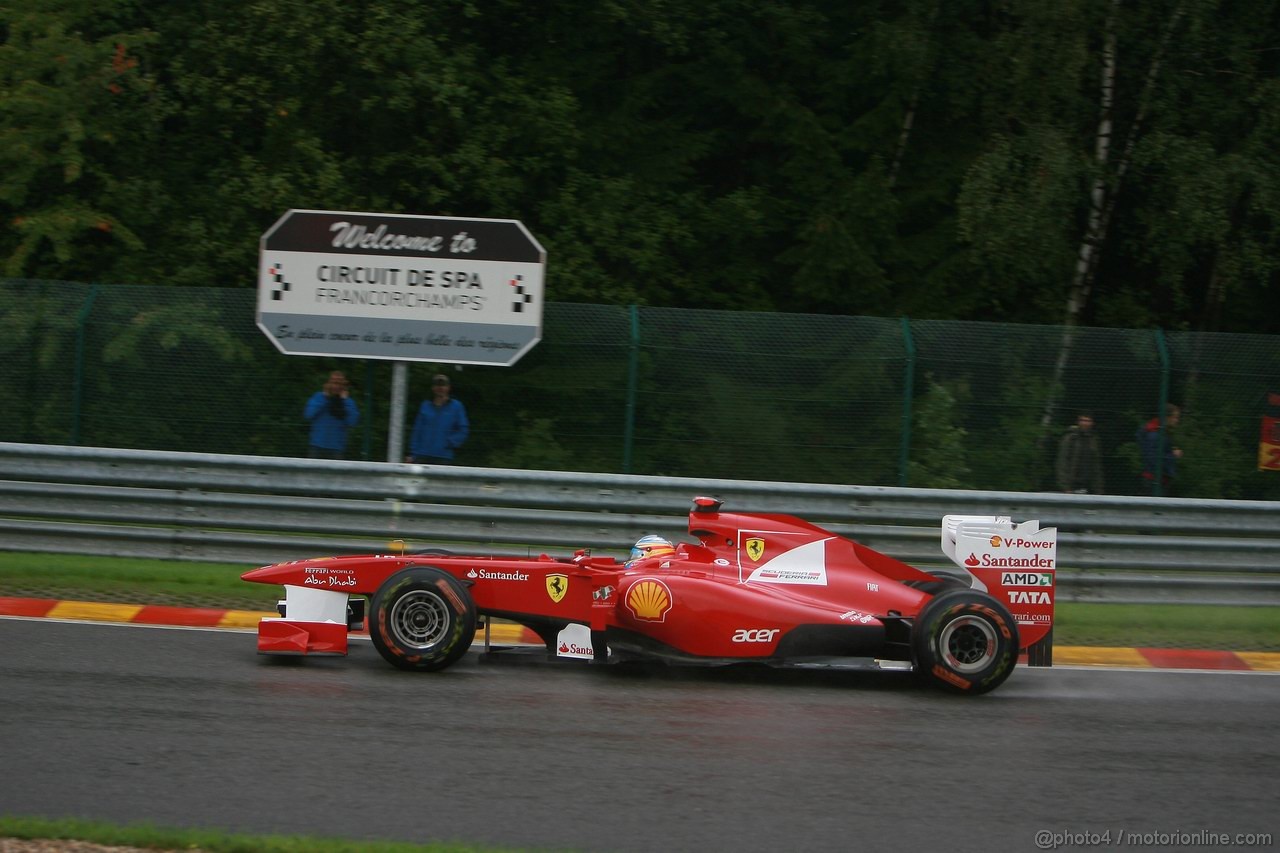 GP BELGIO, 27.08.2011- Prove Libere 3, Sabato, Fernando Alonso (ESP), Ferrari, F-150 Italia 