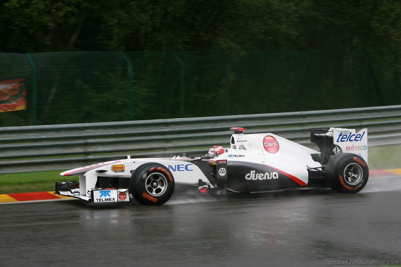 GP BELGIO, 27.08.2011- Prove Libere 3, Sabato, Kamui Kobayashi (JAP), Sauber F1 Team C30 