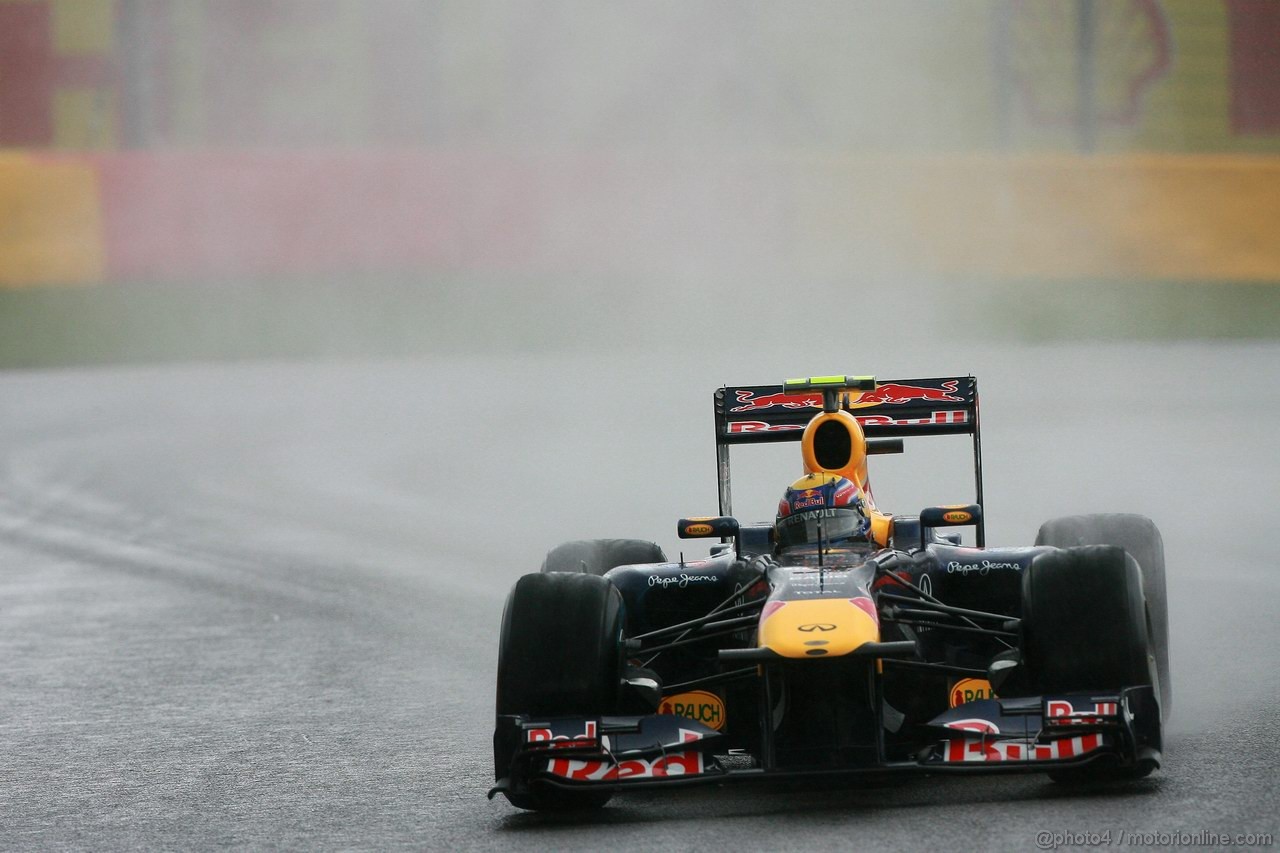 GP BELGIO, 27.08.2011- Prove Libere 3, Sabato, Mark Webber (AUS), Red Bull Racing, RB7 