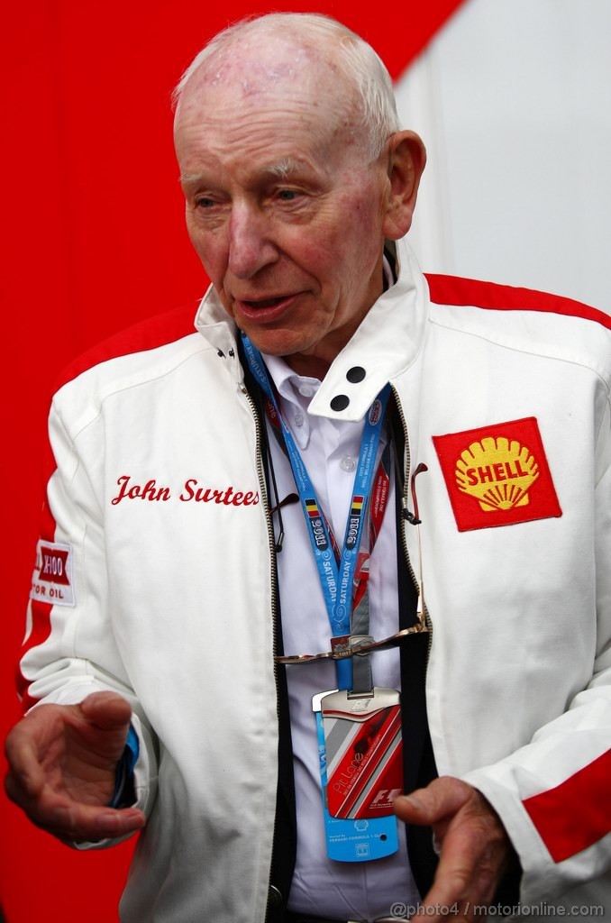 GP BELGIO, 27.08.2011- Prove Libere 3, Sabato, John Surtees (GBR), Ex F1 Driver