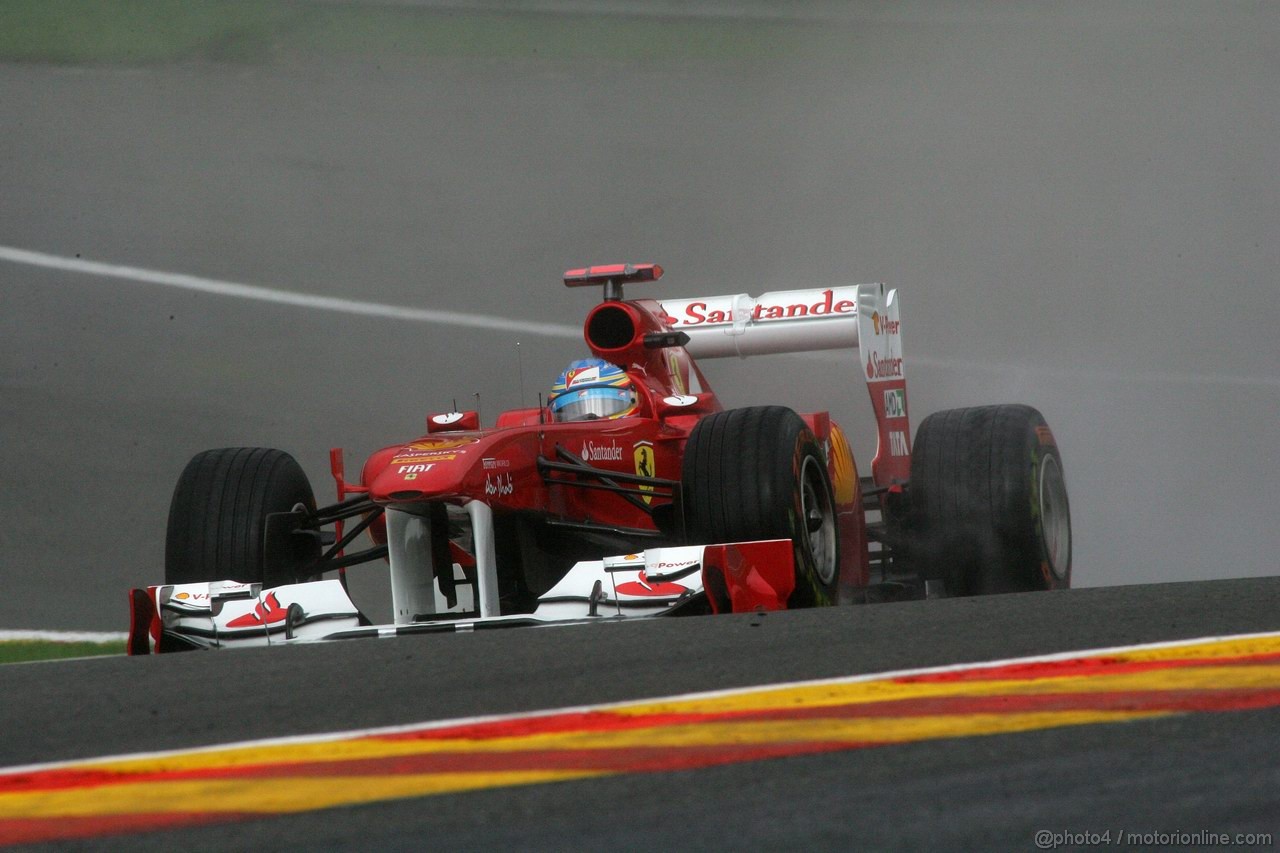 GP BELGIO, 27.08.2011- Prove Libere 3, Sabato, Fernando Alonso (ESP), Ferrari, F-150 Italia 