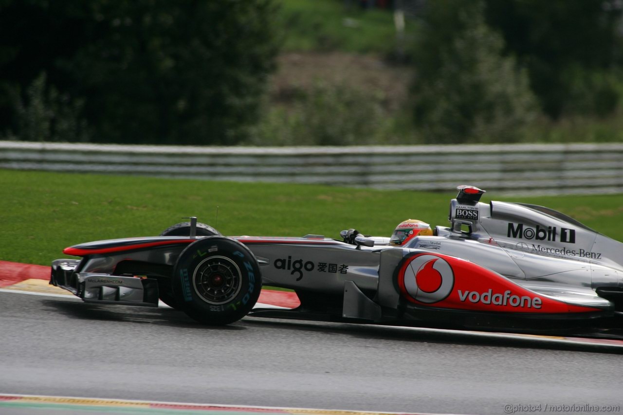 GP BELGIO, 27.08.2011- Qualifiche, Lewis Hamilton (GBR), McLaren  Mercedes, MP4-26 