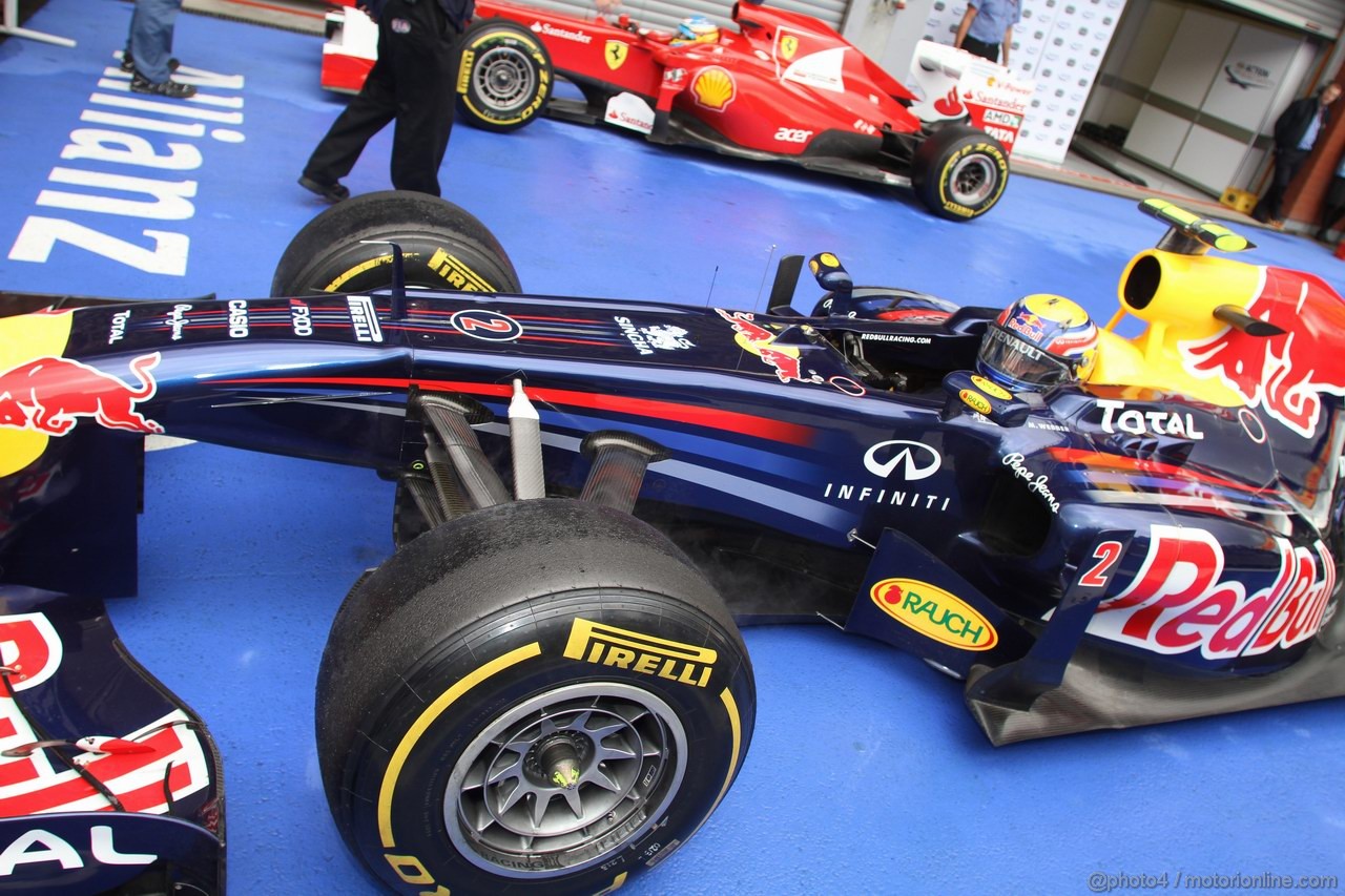 GP BELGIO, 27.08.2011- Qualifiche, Mark Webber (AUS), Red Bull Racing, RB7 