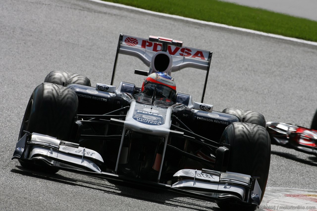 GP BELGIO, 27.08.2011- Qualifiche, Rubens Barrichello (BRA), Williams FW33 