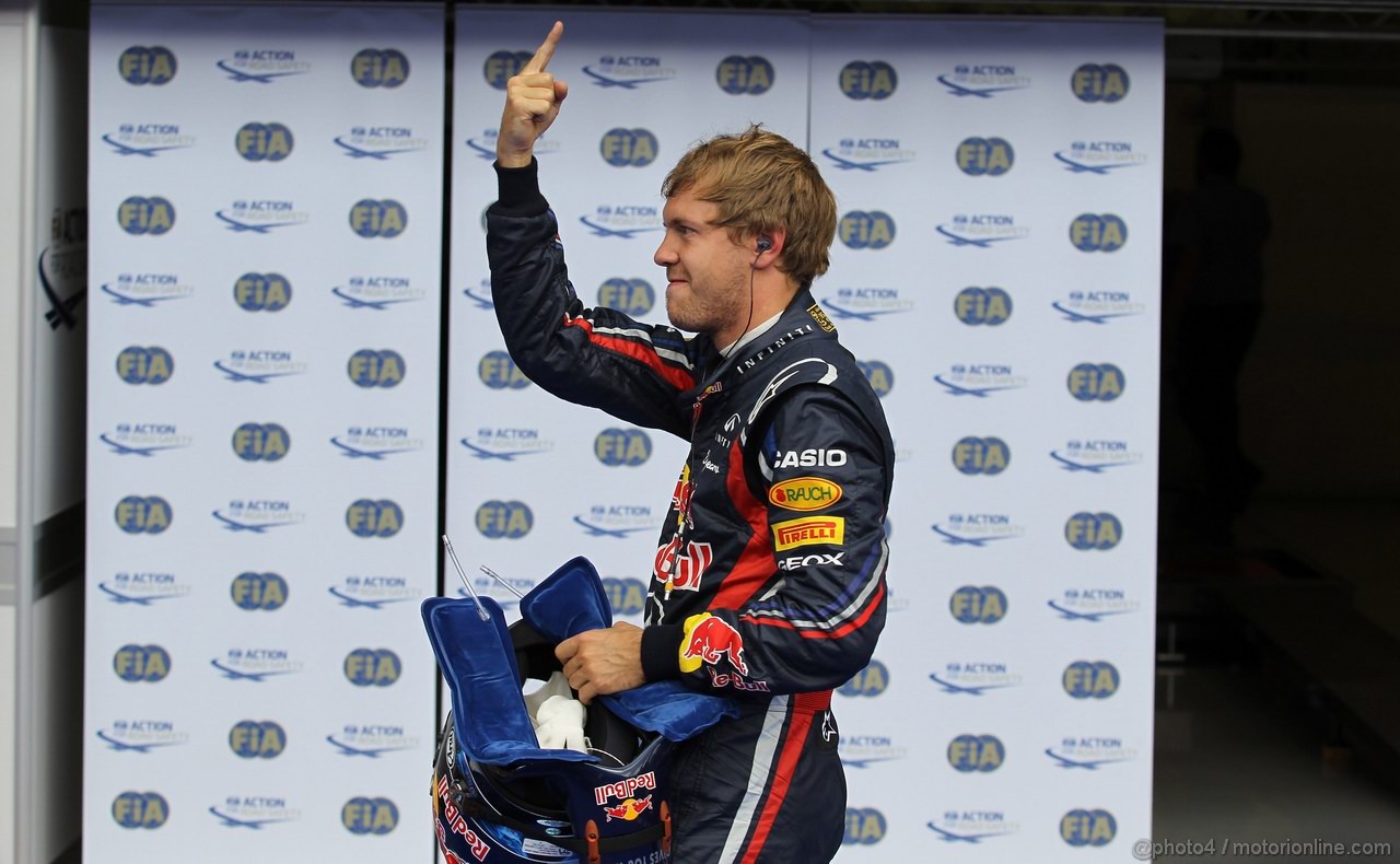 GP BELGIO, 27.08.2011- Qualifiche, Sebastian Vettel (GER), Red Bull Racing, RB7 pole position 