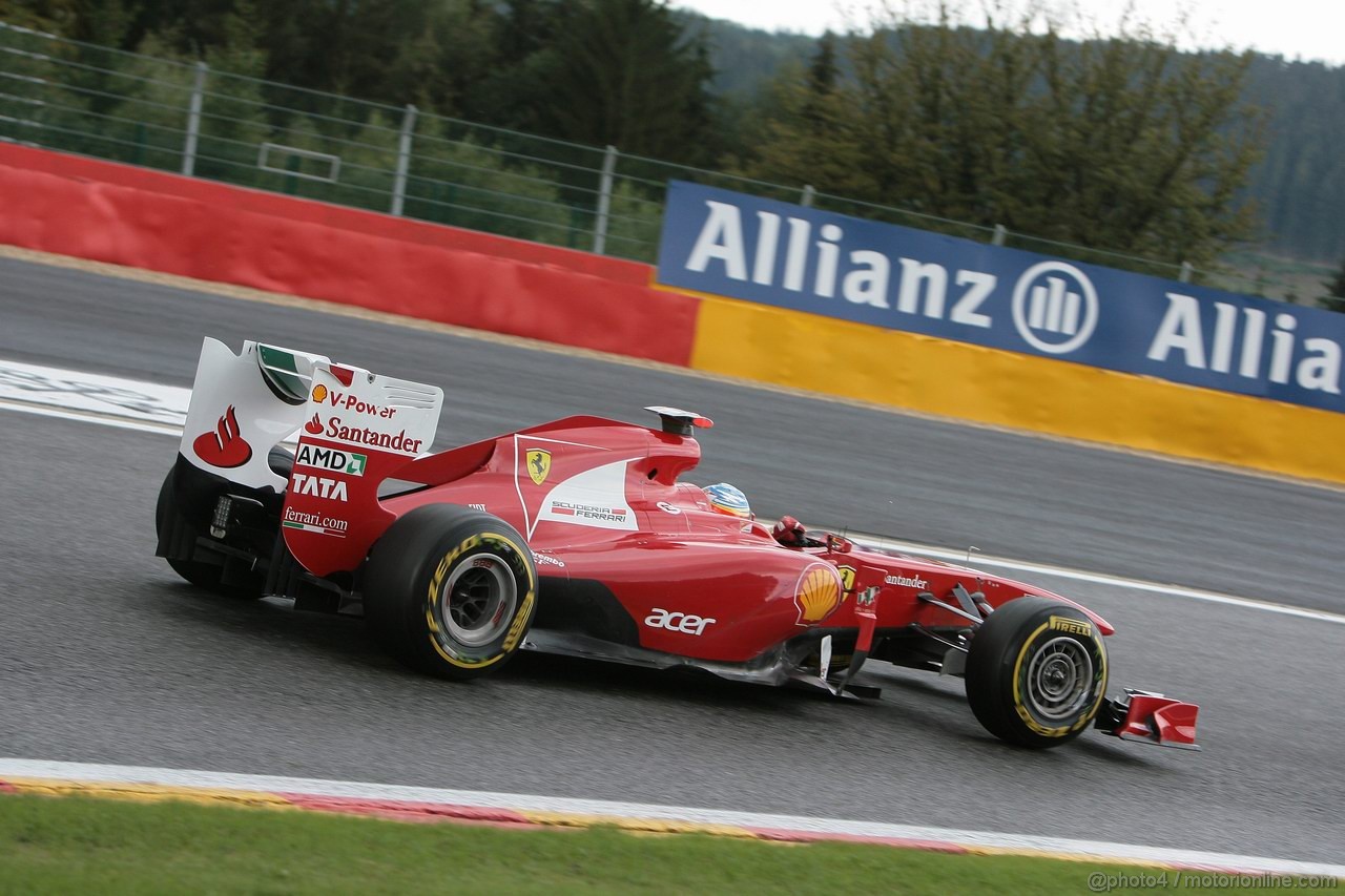 GP BELGIO, 27.08.2011- Qualifiche, Fernando Alonso (ESP), Ferrari, F-150 Italia 