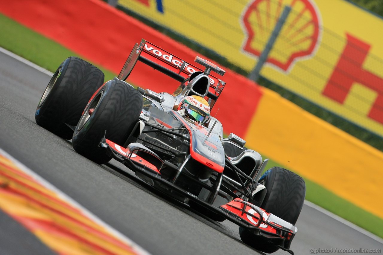 GP BELGIO, 27.08.2011- Qualifiche, Lewis Hamilton (GBR), McLaren  Mercedes, MP4-26 