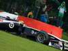 GP BELGIO, 27.08.2011- Qualifiche, crash, Pastor Maldonado (VEN), Williams FW33 