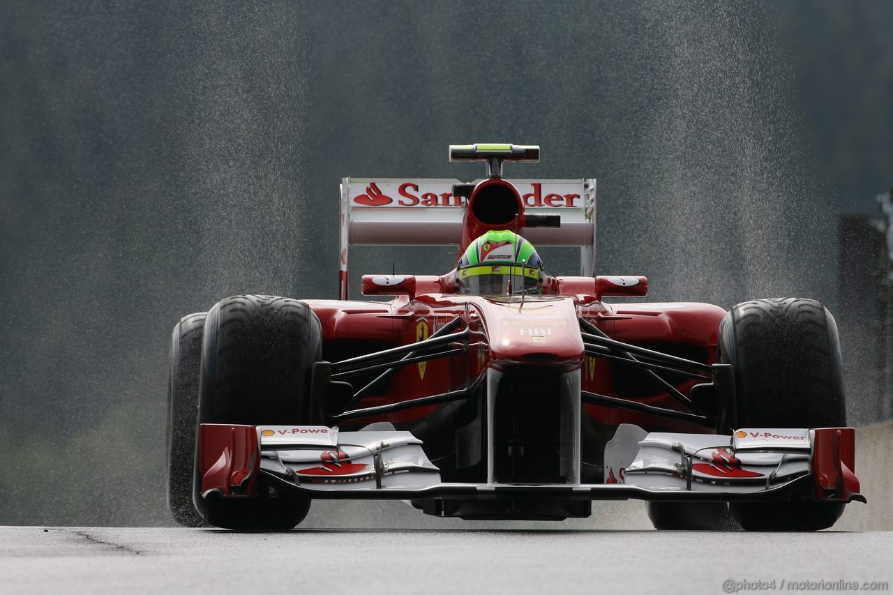 GP BELGIO, 26.08.2011- Prove Libere 1, Venerdi', Felipe Massa (BRA), Ferrari, F-150 Italia 