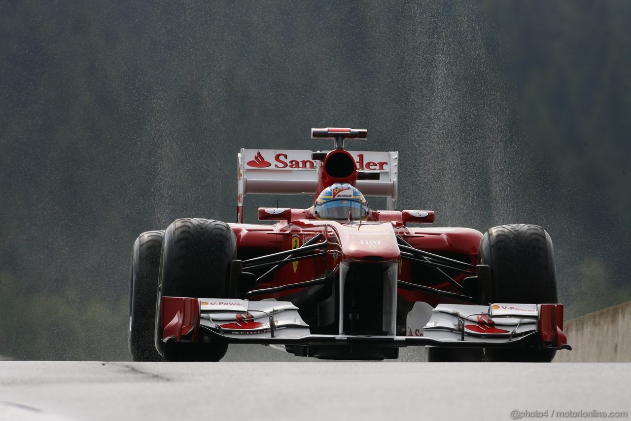 GP BELGIO, 26.08.2011- Prove Libere 1, Venerdi', Fernando Alonso (ESP), Ferrari, F-150 Italia 