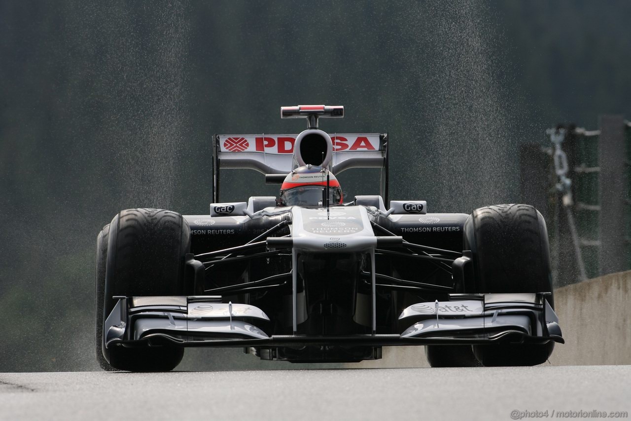 GP BELGIO, 26.08.2011- Prove Libere 1, Venerdi', Rubens Barrichello (BRA), Williams FW33 