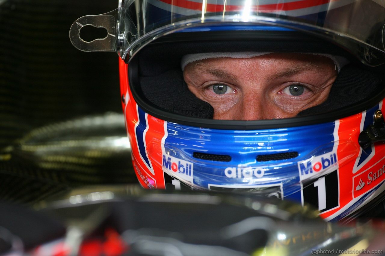 GP BELGIO, 26.08.2011- Prove Libere 1, Venerdi', Jenson Button (GBR), McLaren  Mercedes, MP4-26 