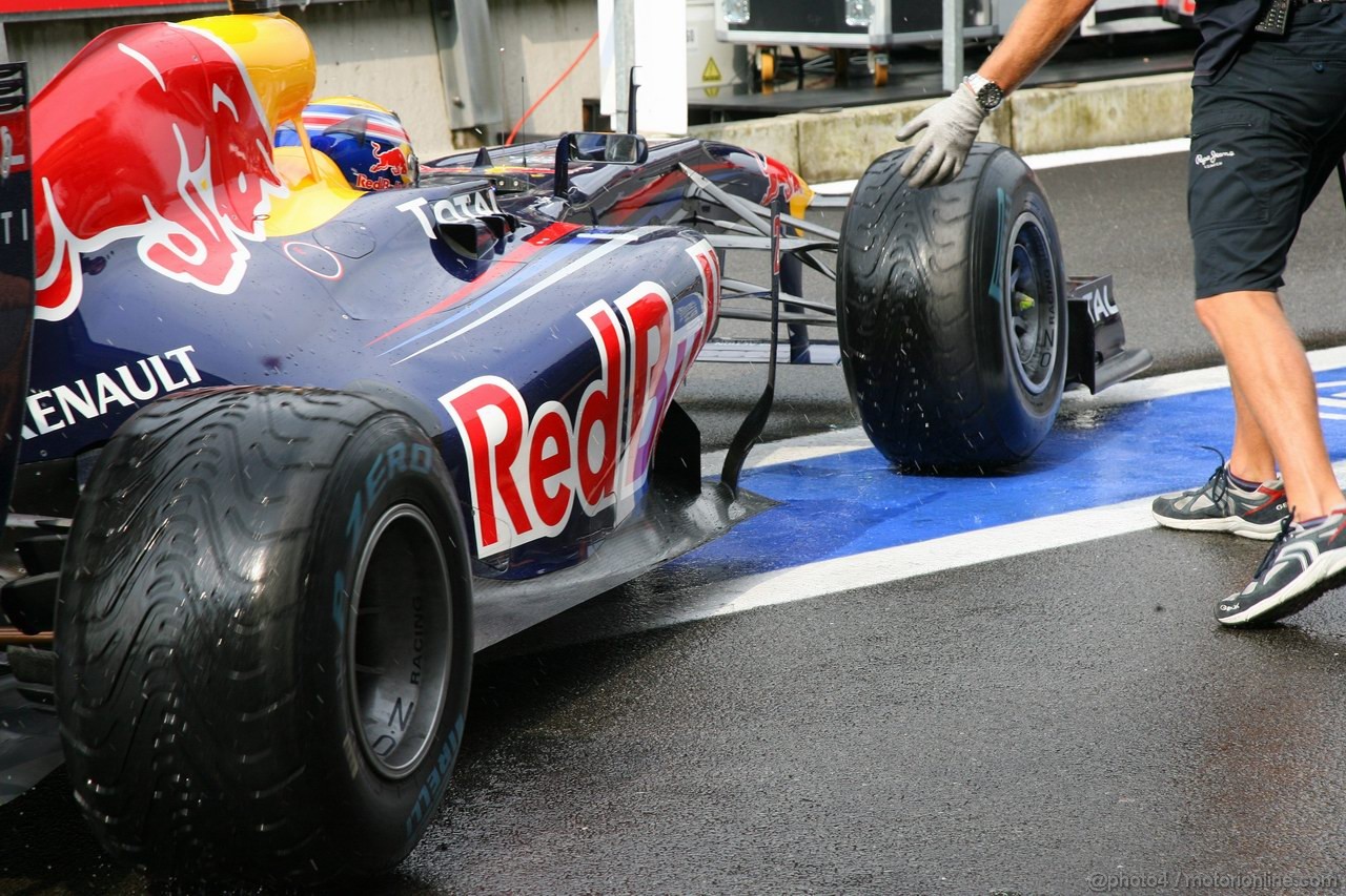 GP BELGIO, 26.08.2011- Prove Libere 1, Venerdi', Mark Webber (AUS), Red Bull Racing, RB7 