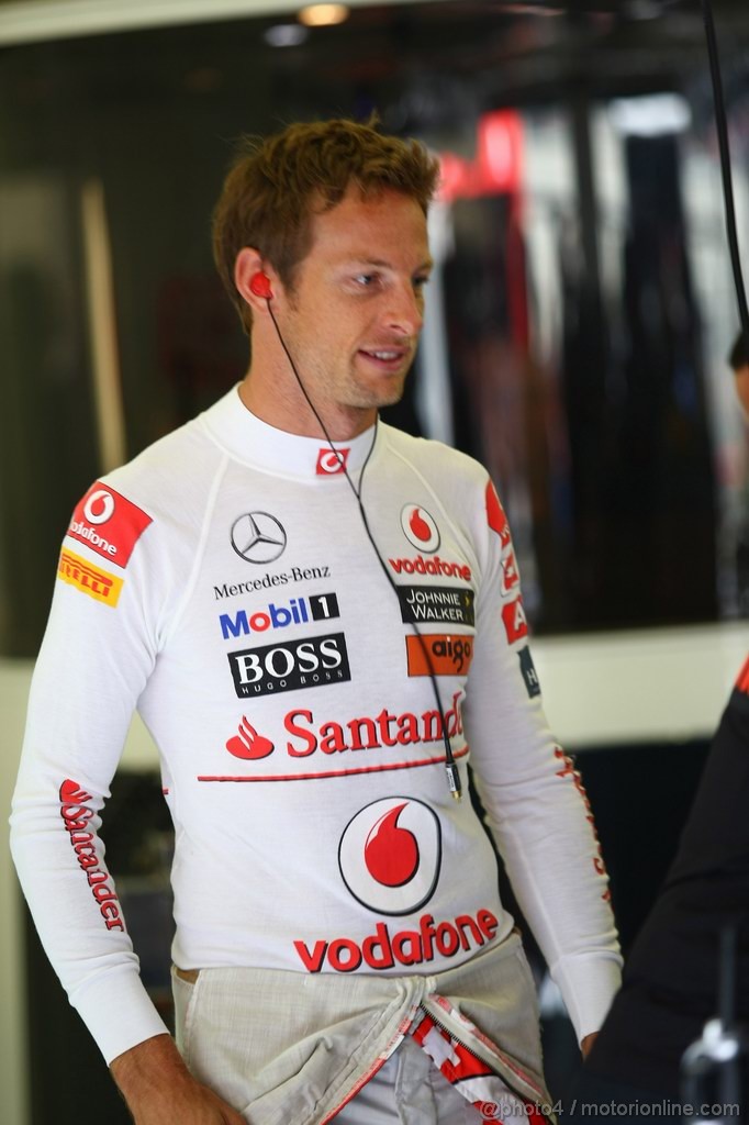 GP BELGIO, 26.08.2011- Prove Libere 1, Venerdi', Jenson Button (GBR), McLaren  Mercedes, MP4-26 