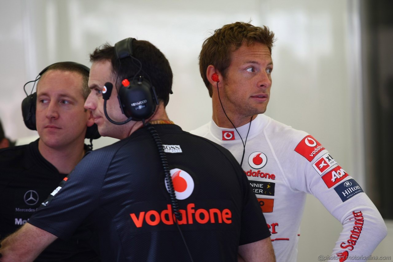 GP BELGIO, 26.08.2011- Prove Libere 1, Venerdi', Jenson Button (GBR), McLaren  Mercedes, MP4-26 