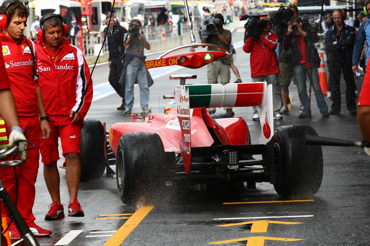 GP BELGIO, 26.08.2011- Prove Libere 1, Venerdi', Fernando Alonso (ESP), Ferrari, F-150 Italia 