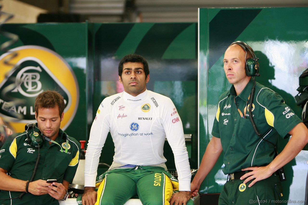 GP BELGIO, 26.08.2011- Prove Libere 1, Venerdi', Karun Chandhok (IND), Team Lotus, TL11  