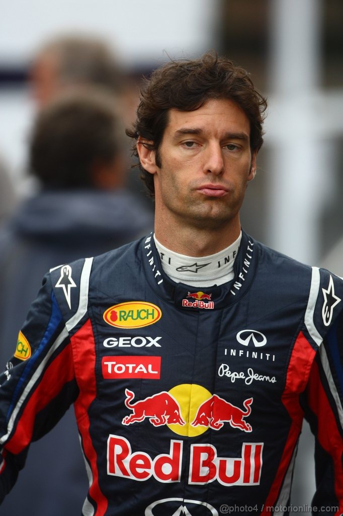 GP BELGIO, 26.08.2011- Prove Libere 1, Venerdi', Mark Webber (AUS), Red Bull Racing, RB7 