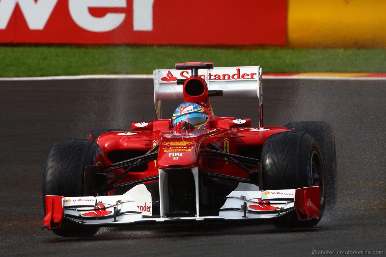 GP BELGIO, 26.08.2011- Prove Libere 1, Venerdi', Fernando Alonso (ESP), Ferrari, F-150 Italia 