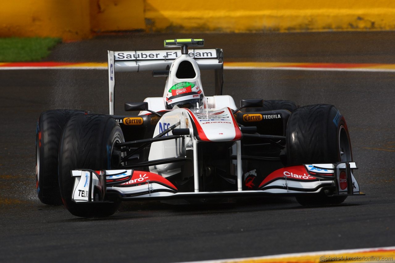 GP BELGIO, 26.08.2011- Prove Libere 1, Venerdi', Sergio Pérez (MEX), Sauber F1 Team C30 